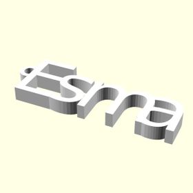 Aldım Geldi Esma Kişiye Özel Üretim Organik Plastik Zincirsiz Beyaz Renk 3D Baskı Anahtarlık
