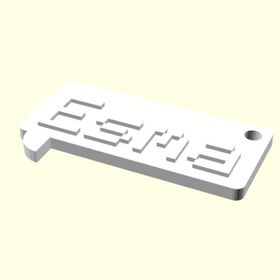 Aldım Geldi Esma Kişiye Özel Üretim Organik Plastik Zincirsiz Beyaz Renk 3D Baskı Anahtarlık