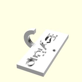 Aldım Geldi Eyüp Kişiye Özel Üretim Organik Plastik Beyaz Renk 3D Baskı Anahtarlık Tutucu