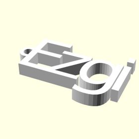 Aldım Geldi Ezgi Kişiye Özel Üretim Organik Plastik Zincirsiz Beyaz Renk 3D Baskı Anahtarlık