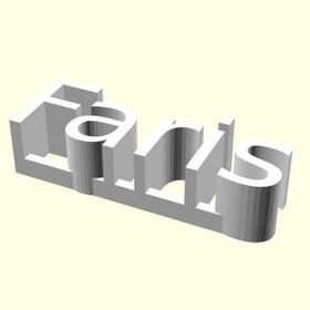 Aldım Geldi Faris Kişiye Özel Üretim Organik Plastik Beyaz Renk 3D Baskı Dekoratif İsimlik