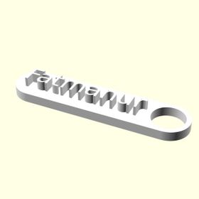 Aldım Geldi Fatmanur Kişiye Özel Üretim Organik Plastik Zincirsiz Beyaz Renk 3D Baskı Anahtarlık