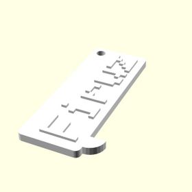 Aldım Geldi Firuz Kişiye Özel Üretim Organik Plastik Zincirsiz Beyaz Renk 3D Baskı Anahtarlık