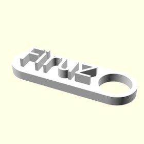 Aldım Geldi Firuz Kişiye Özel Üretim Organik Plastik Zincirsiz Beyaz Renk 3D Baskı Anahtarlık