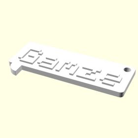 Aldım Geldi Gamze Kişiye Özel Üretim Organik Plastik Zincirsiz Beyaz Renk 3D Baskı Anahtarlık