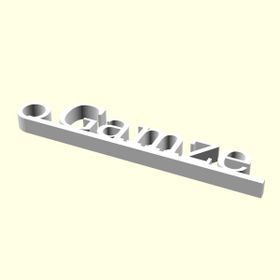 Aldım Geldi Gamze Kişiye Özel Üretim Organik Plastik Zincirsiz Beyaz Renk 3D Baskı Anahtarlık