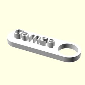 Aldım Geldi Gamze Kişiye Özel Üretim Organik Plastik Zincirsiz Beyaz Renk 3D Baskı Anahtarlık
