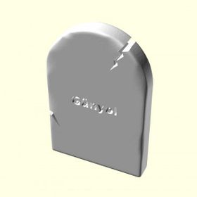 Aldım Geldi Günyol Kişiye Özel Üretim Organik Plastik Beyaz Renk 3D Baskı Dekoratif Mezar Taşı