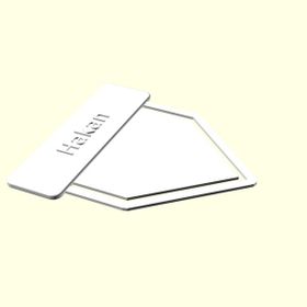 Aldım Geldi Hakan İsme Özel Tasarım Organik Plastik Beyaz Renk 3D Baskı Kitap Ayracı
