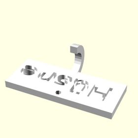 Aldım Geldi Hüsne Kişiye Özel Üretim Organik Plastik Beyaz Renk 3D Baskı Anahtarlık Tutucu