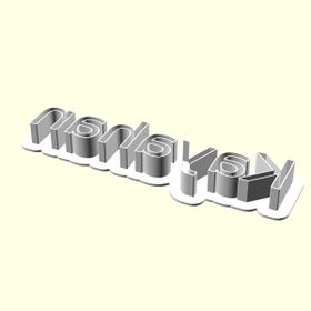 Aldım Geldi Kayahan Kişiye Özel Üretim Organik Plastik Beyaz Renk 3D Baskı Kek Kalıbı