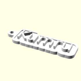 Aldım Geldi Kumru Kişiye Özel Üretim Organik Plastik Beyaz Renk 3D Baskı Anahtarlık Tutucu