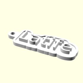 Aldım Geldi Latife Kişiye Özel Üretim Organik Plastik Beyaz Renk 3D Baskı Anahtarlık Tutucu