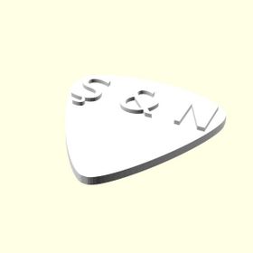 Aldım Geldi N ve S Harfi İsme Özel Tasarım Organik Plastik 3D Baskı Gitar Pena