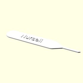 Aldım Geldi Nurseli İsme Özel Tasarım Organik Plastik Beyaz Renk 3D Baskı Kitap Ayracı