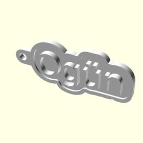 Aldım Geldi Ogün Kişiye Özel Üretim Organik Plastik Beyaz Renk 3D Baskı Anahtarlık Tutucu