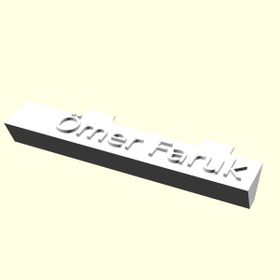 Aldım Geldi Ömer Faruk Kişiye Özel Üretim Organik Plastik Beyaz Renk 3D Baskı Kartvizitlik