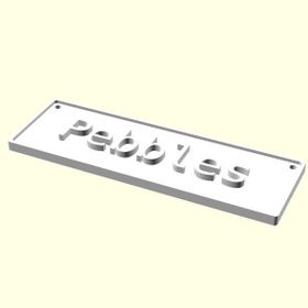 Aldım Geldi Pebbles İsme Özel Üretim Zincirsiz Organik Plastik Kedi - Köpek Hayvan Künyesi