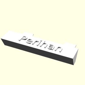 Aldım Geldi Perihan Kişiye Özel Üretim Organik Plastik Beyaz Renk 3D Baskı Kartvizitlik