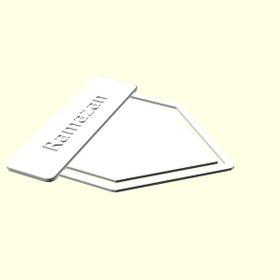 Aldım Geldi Ramazan İsme Özel Tasarım Organik Plastik Beyaz Renk 3D Baskı Kitap Ayracı