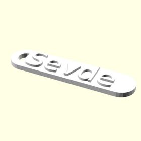Aldım Geldi Sevde Kişiye Özel Zincirsiz Organik Plastikten Hediyelik Künye