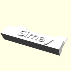 Aldım Geldi Simay Kişiye Özel Üretim Organik Plastik Beyaz Renk 3D Baskı Kartvizitlik