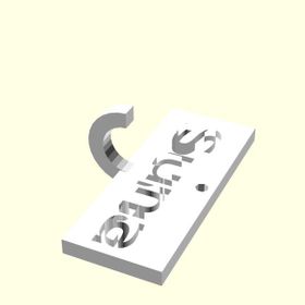 Aldım Geldi Suna Kişiye Özel Üretim Organik Plastik Beyaz Renk 3D Baskı Anahtarlık Tutucu