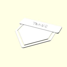 Aldım Geldi Tendü İsme Özel Tasarım Organik Plastik Beyaz Renk 3D Baskı Kitap Ayracı