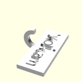 Aldım Geldi Volkan Kişiye Özel Üretim Organik Plastik Beyaz Renk 3D Baskı Anahtarlık Tutucu