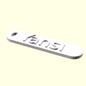 Aldım Geldi Yansı Kişiye Özel Zincirsiz Organik Plastikten Hediyelik Künye