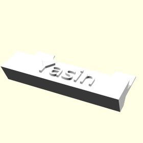 Aldım Geldi Yasin Kişiye Özel Üretim Organik Plastik Beyaz Renk 3D Baskı Kartvizitlik