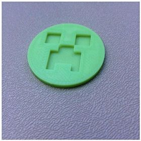 AldımGeldi Minecraft Creeper Madalyonu Organik Plastikten Dekoratif Biblo