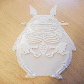 AldımGeldi Totoro Iskeleti Dekoratif Hediyelik Süs Eşyası Maket Biblo