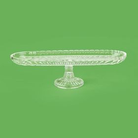 Alegre Glass Damla Ayaklı Kayık 39x14x11 cm Sunumluk