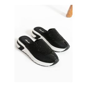 Alemdar Shoes Nice Siyah Taş Detay Kadın Terlik