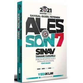 ALES Sayısal Sözel Yetenek Tamamı Çözümlü Son 7 Sınav 2021-Yediiklim Yayınları