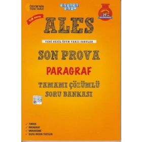 Ales Son Prova Paragraf Tamamı Çözümlü Soru Bankası Akıllı Adam Yayınları
