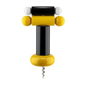Alessi Ettore Sottsass 18 cm x 6 cm Siyah-Sarı Tirbüşon