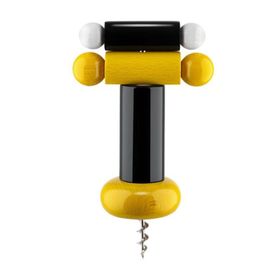 Alessi Ettore Sottsass 18 cm x 6 cm Siyah-Sarı Tirbüşon