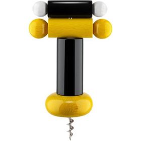 Alessi Ettore Sottsass 18 cm x 6 cm Siyah-Sarı Tirbüşon