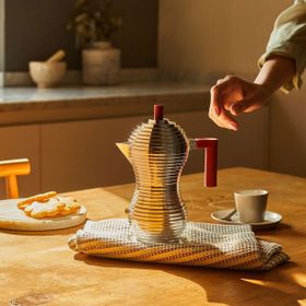 Alessi Pulcina İndüksiyon Tabanlı 300 ml Kırmızı Espresso Makinesi