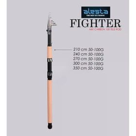 Alesta Fighter 100 Tele 350 cm 50-100 gr Mix Carbon Teleskopik Olta Kamışı
