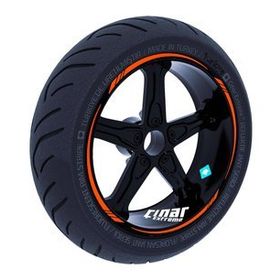 Alev Turuncusu 4 Parçalı Keskin Jant Şeridi Sticker Çınar Extreme