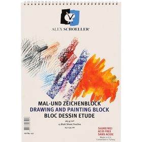 Alex 25x35 165 gr Scholler Spiralli Resim Defteri