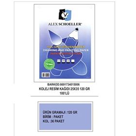 Alex 25x35 cm 120 gr 100'lu Schoeller Resim Kağıdı