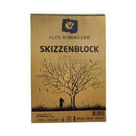 Alex 35x50 15 Yaprak Spiralli Kraft Eskiz Blok