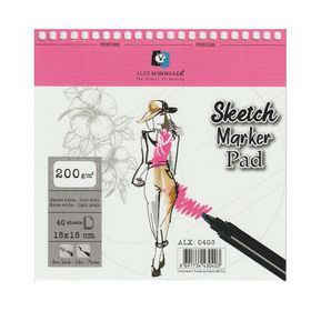 Alex Schoeller 15x15 CM 200 GR 40'lı Spiralli Sketch Marker Pad