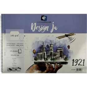 Alex Schoeller 180-35 Design Ja 35x50 cm 180 gr 15 Yaprak Spiralli Teknik Çizim Resim Defteri