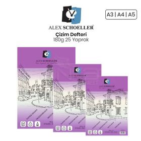 Alex Schoeller 180 gr 25 Yaprak Çizim Defteri