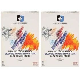 Alex Schoeller 25x35 cm+35x50 cm 165 gr 2'li Spiralli Resim Defteri